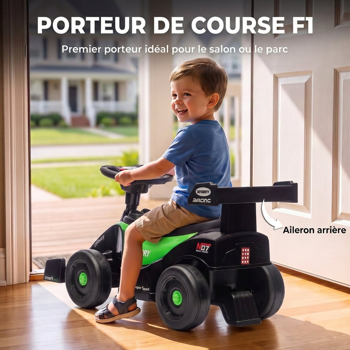 Voiture à glisse pour enfants PP Vert vert et noir, AIYAPLAY