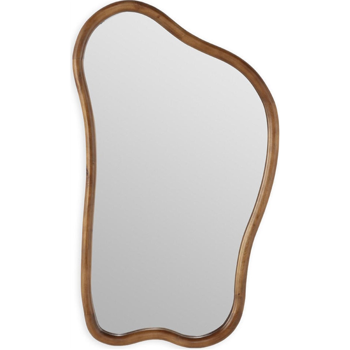 Miroir organique en bois de bouleau brun, RECOLLECTION