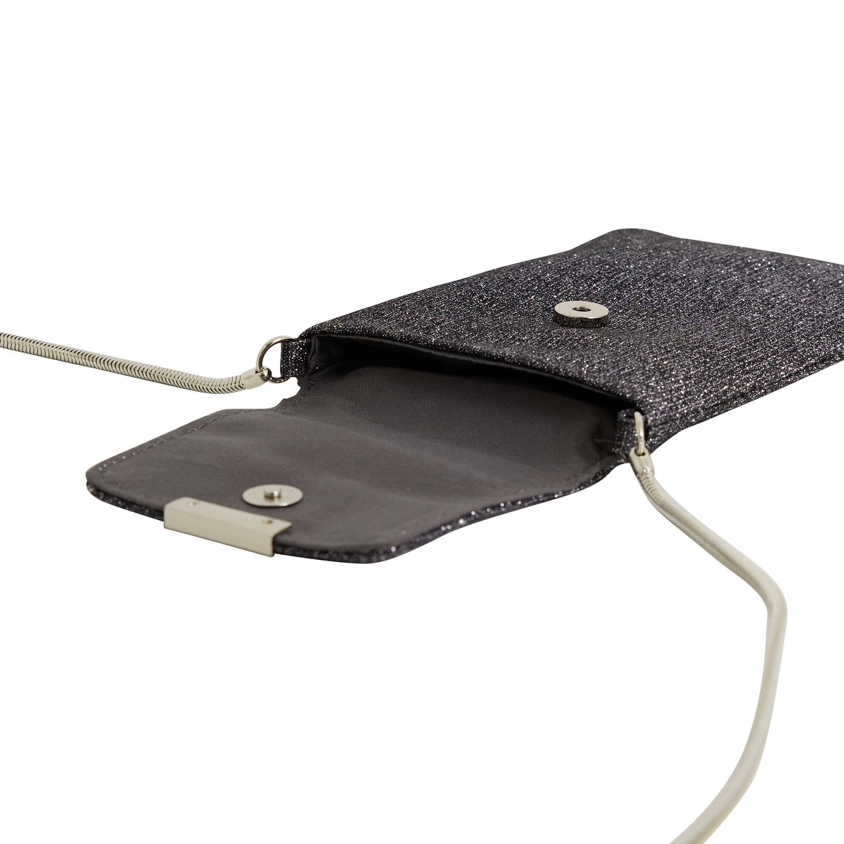 Pochette téléphone brillante noir, GRAIN DE MALICE