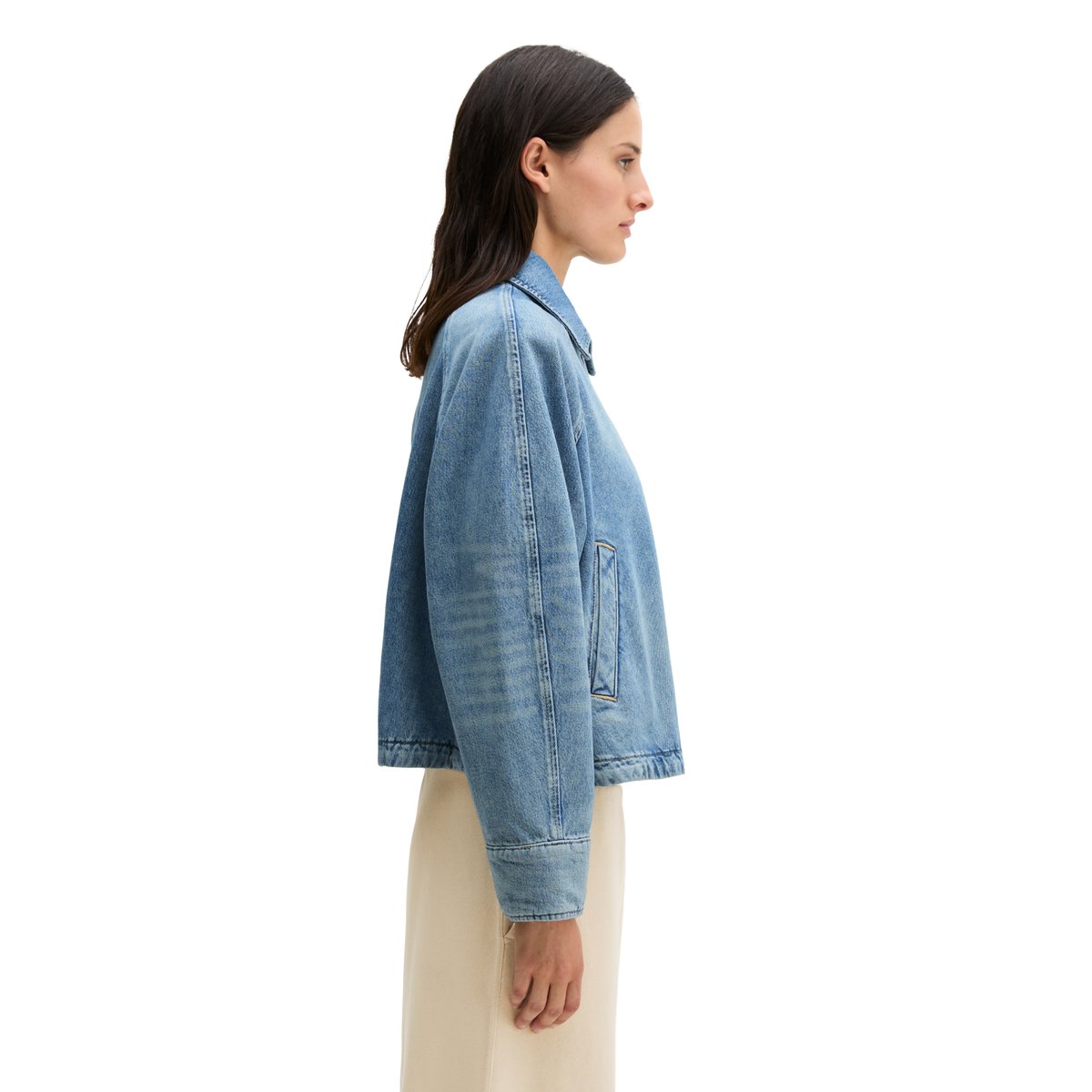 Blouson en jean relaxed en pur coton organique bleu clair, MARC O'POLO