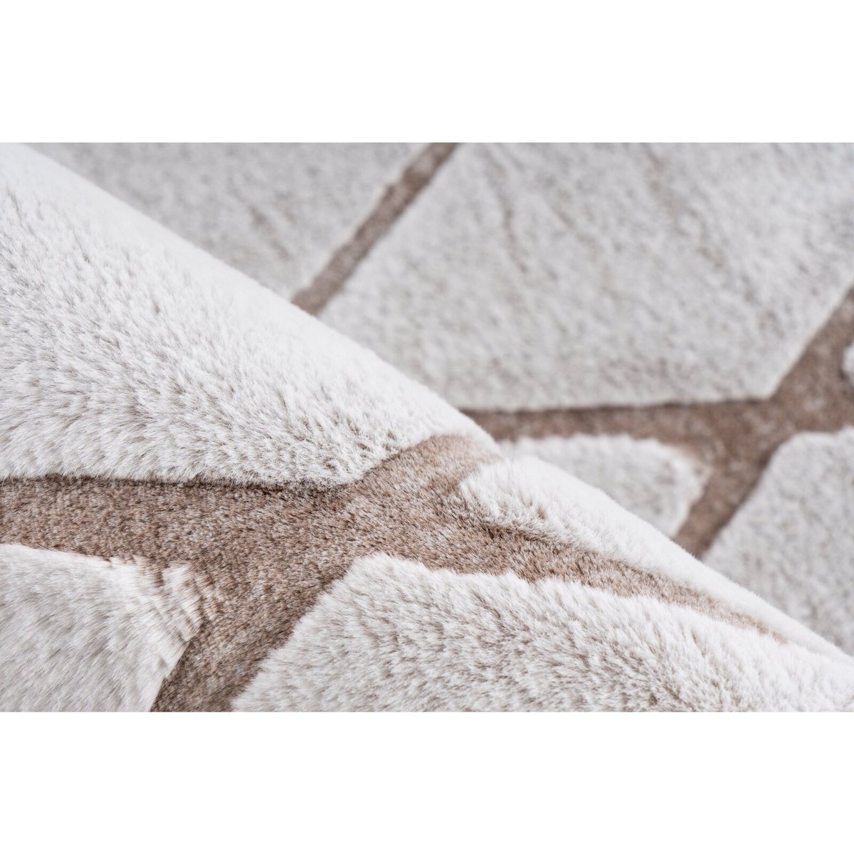 Tapis rectangulaire, VIVICA blanc, taupe, ARTE ESPINA