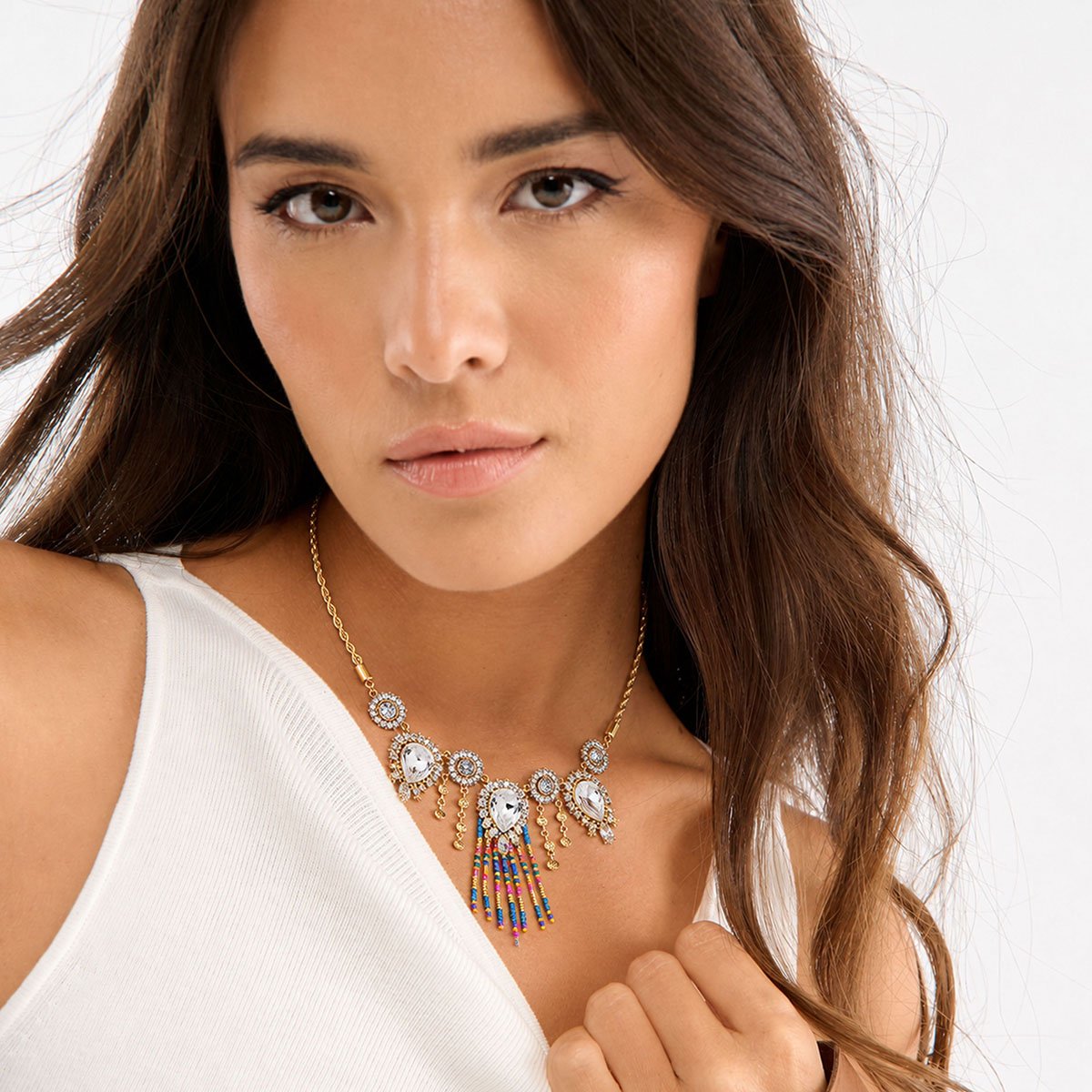 Collier de perles avec pendentif central TADAKI bleu, HIPANEMA