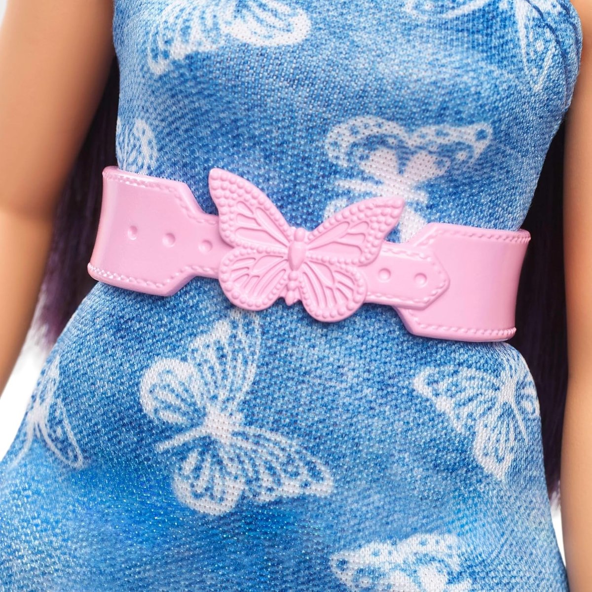 Poupée Fashionistas aux cheveux violets bleu et rose, MATTEL