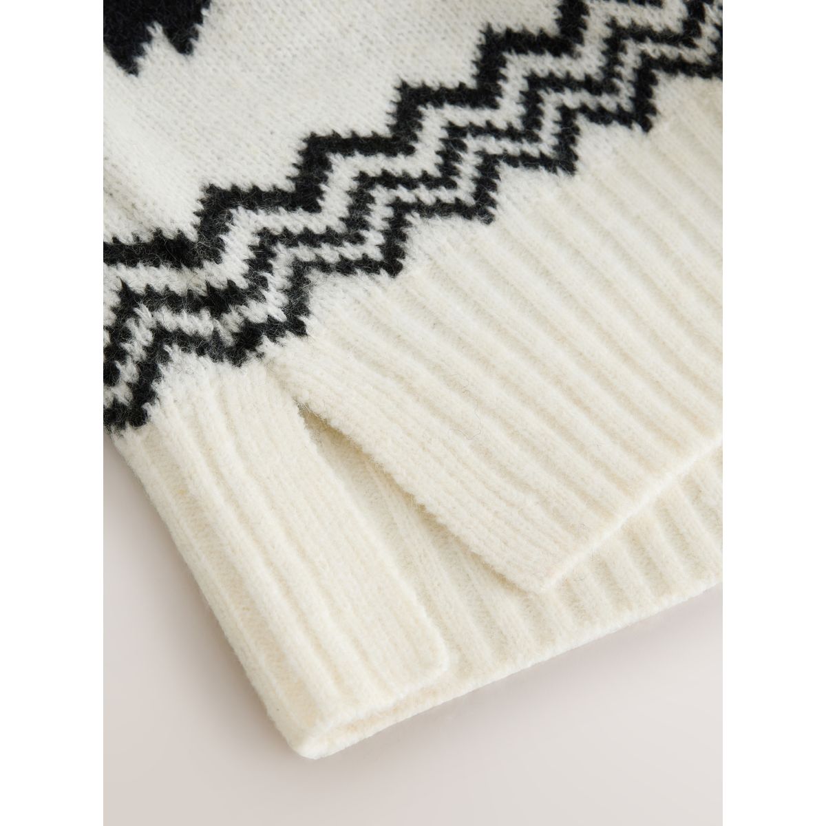 Débardeur en maille motif fairisle avec nœud noir et blanc, NEXT