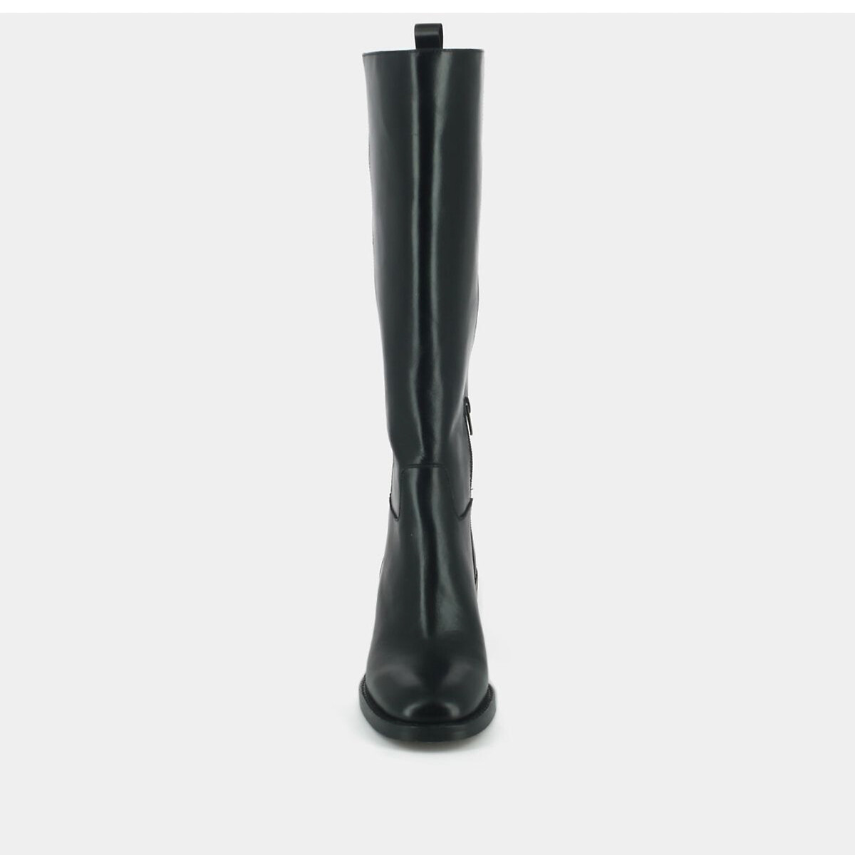 Bonnie Leather Calf Boots with Heel black, JONAK