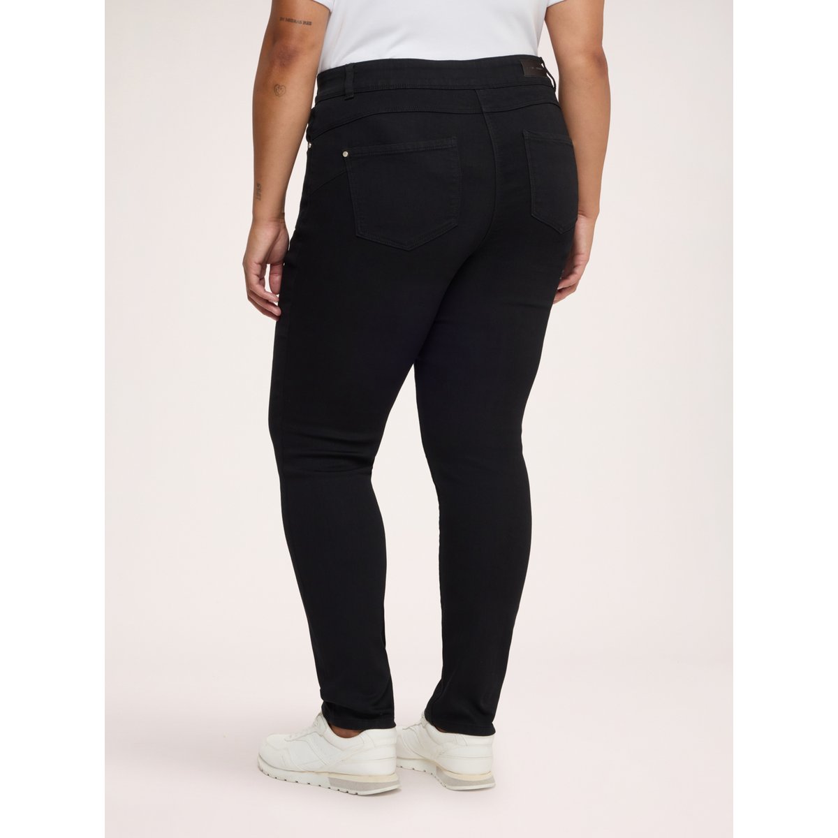 Jean Skinny à double bouton noir, FIORELLA RUBINO