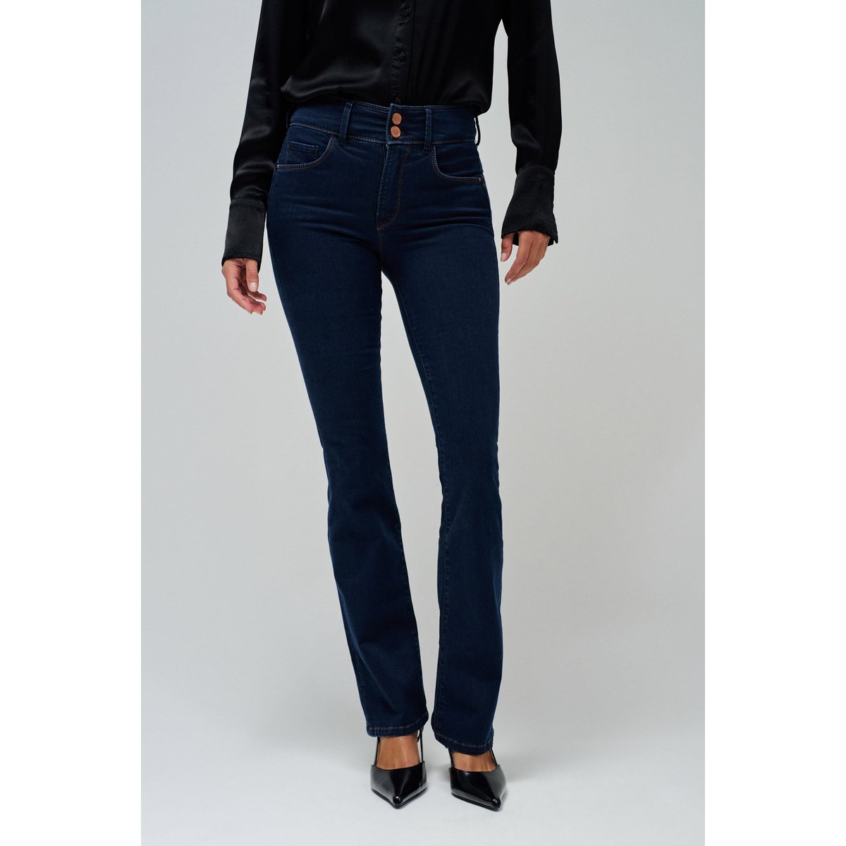 JEAN SECRET PUSH IN BOOTCUT TOUCHER DOUX bleu, SALSA JEANS
