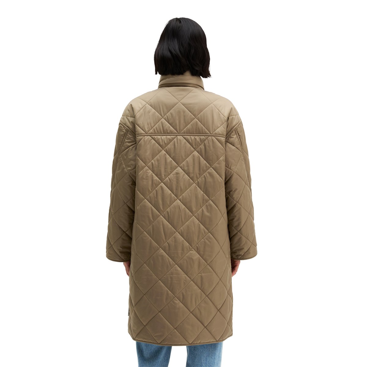 Manteau matelassé décontracté en polyester recyclé marron, MARC O'POLO