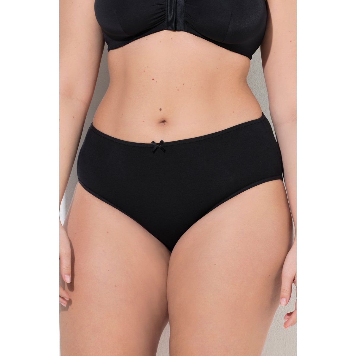 Lot de 5 culottes midi, motif/couleurs unies noir, ULLA POPKEN