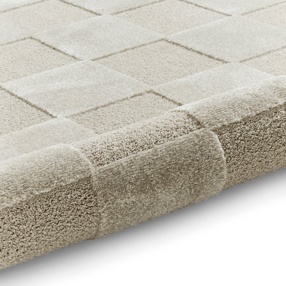 Modern Geometric Checkerboard Rug silver-coloured, SO'HOME