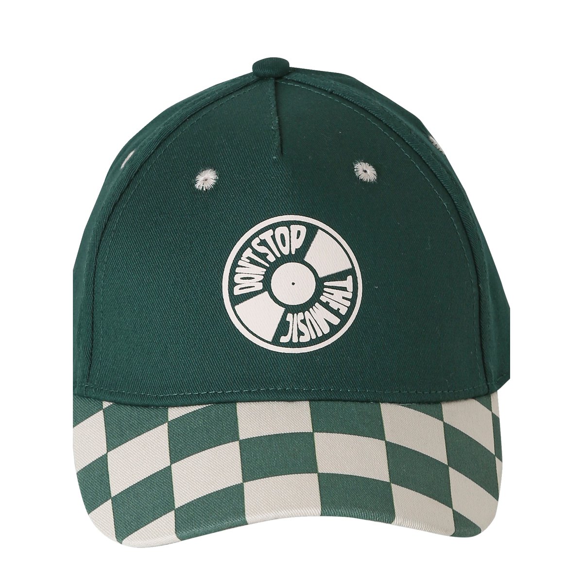 Casquette damiers vert d'eau, JONEN