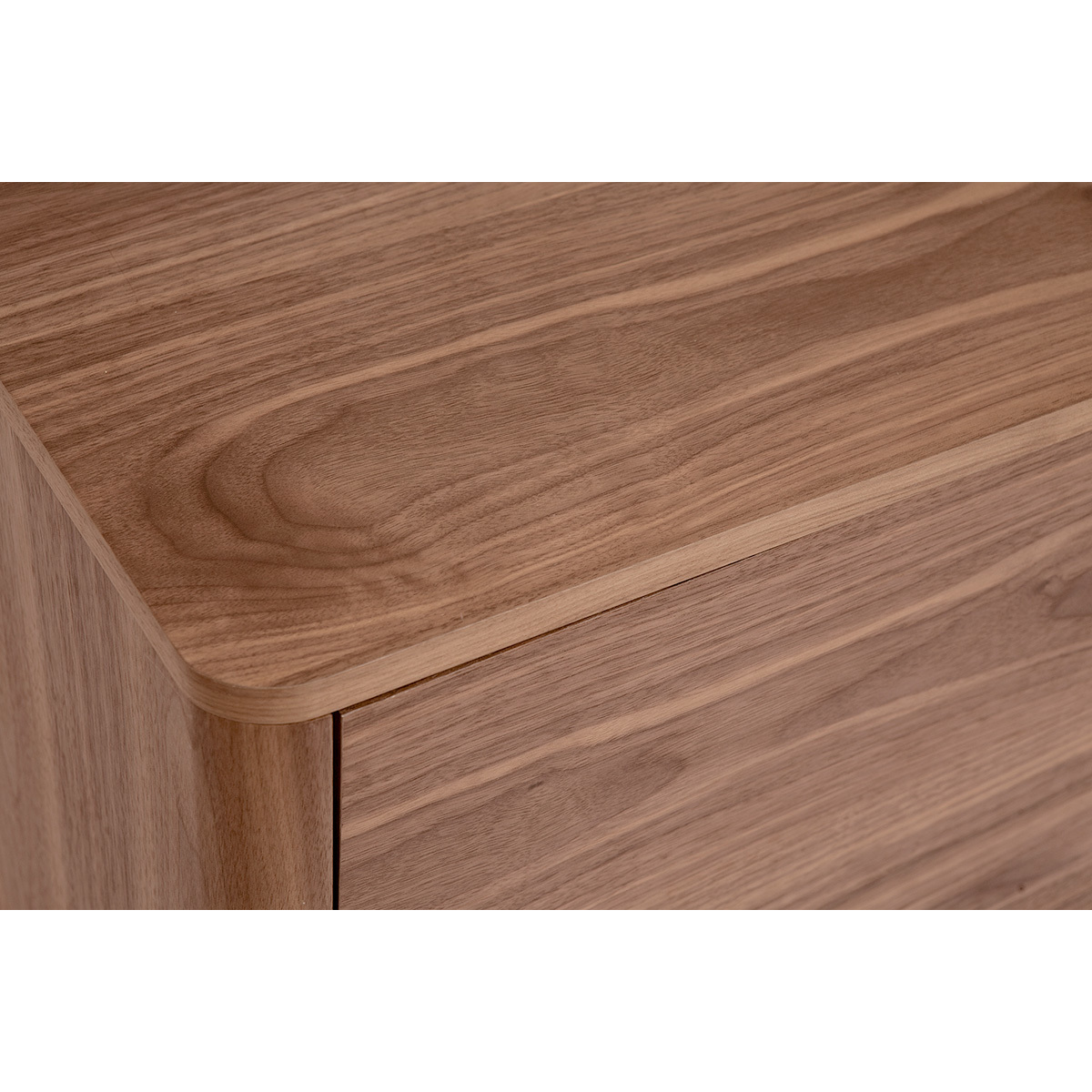 Buffet en bois foncé noyer 2 portes 3 tiroirs 180 cm BENJA noyer, MILIBOO