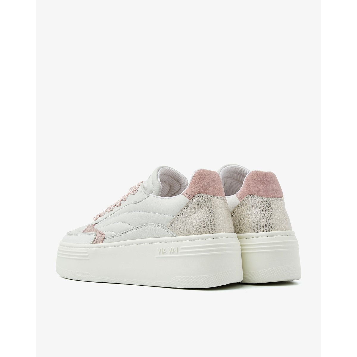 Baskets en cuir ISA JOSIE rose, VIA VAI