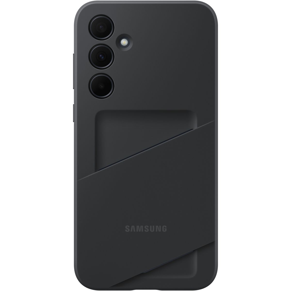 Coque Samsung A35 5G Noir avec porte carte couleur unique, SAMSUNG