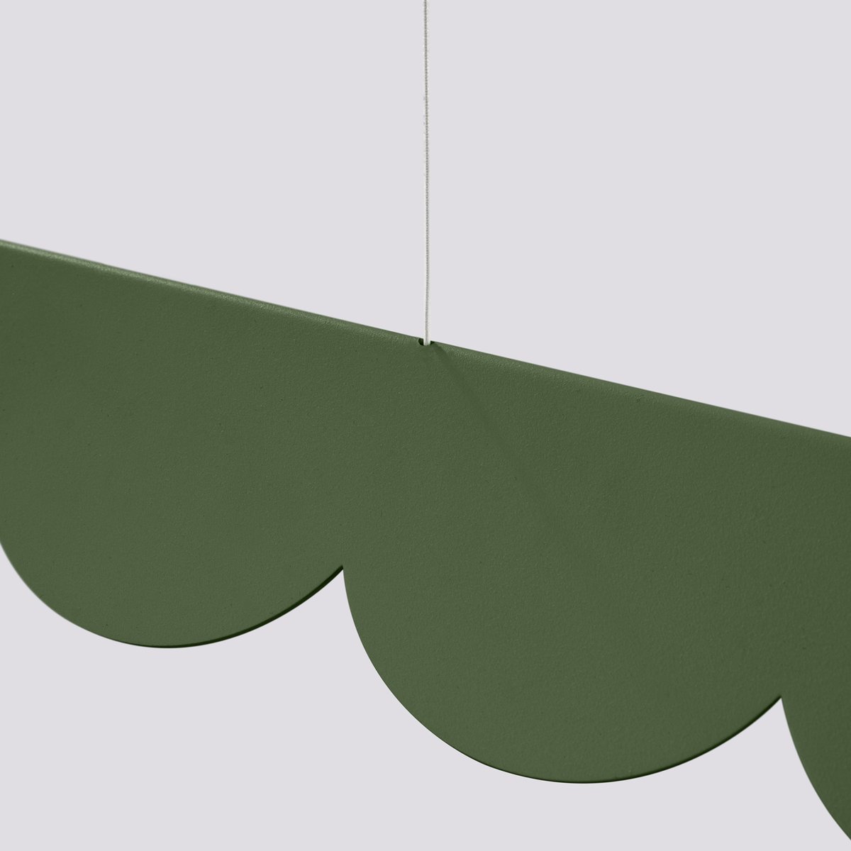 Suspension Aluminium Vert Olive LED 1 Biscuit vert olive, EDEN