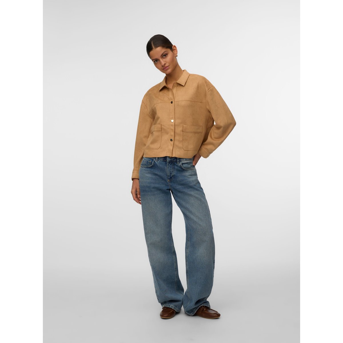 Chemise marron - lattè, VERO MODA