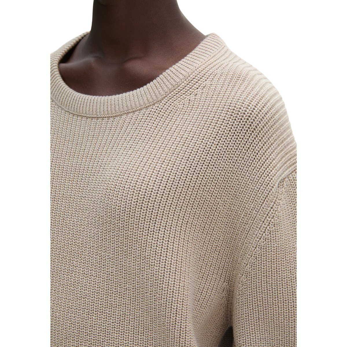 Pull en vrac en coton organique lourd beige, MARC O'POLO