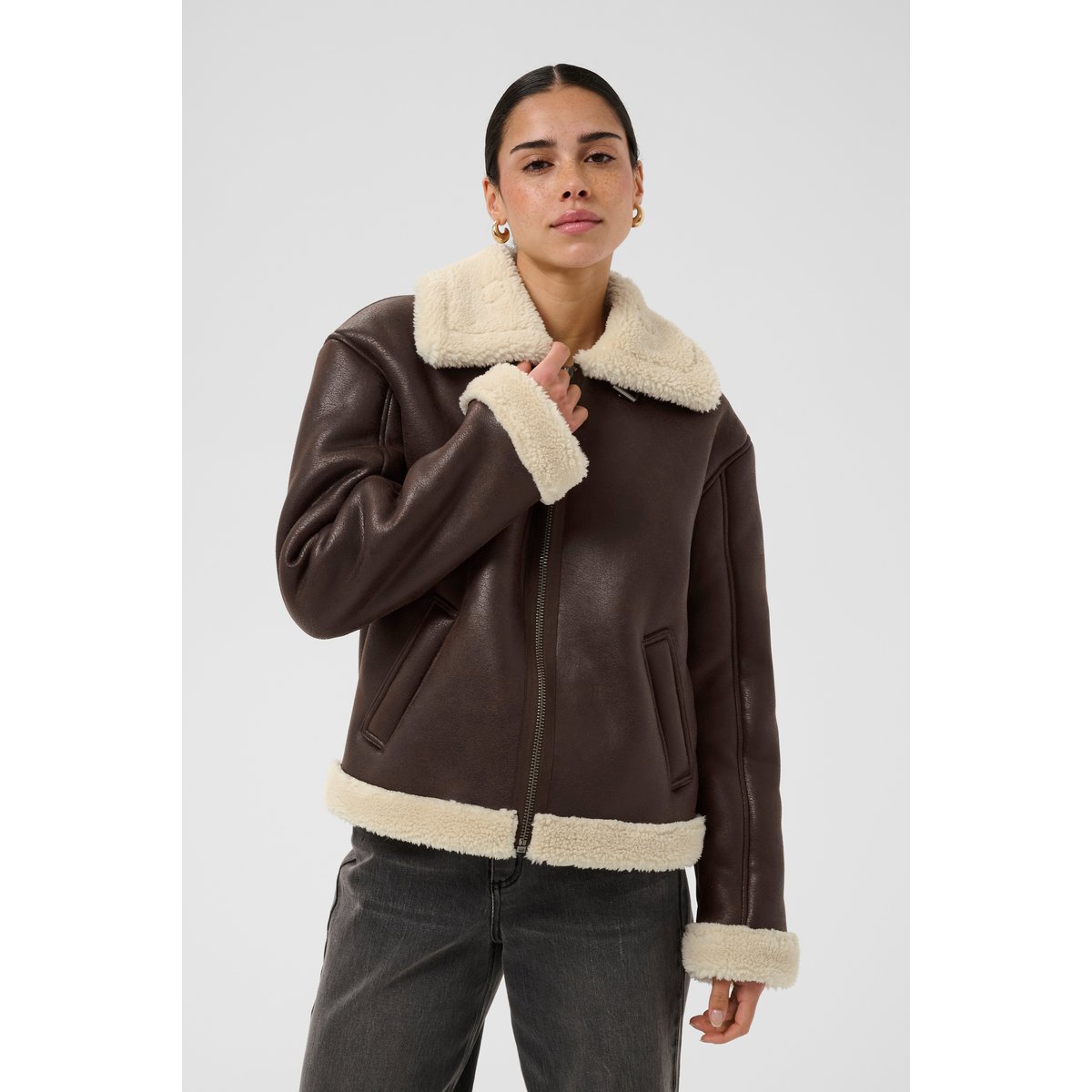 Manteau marron coffee bean, KAFFE