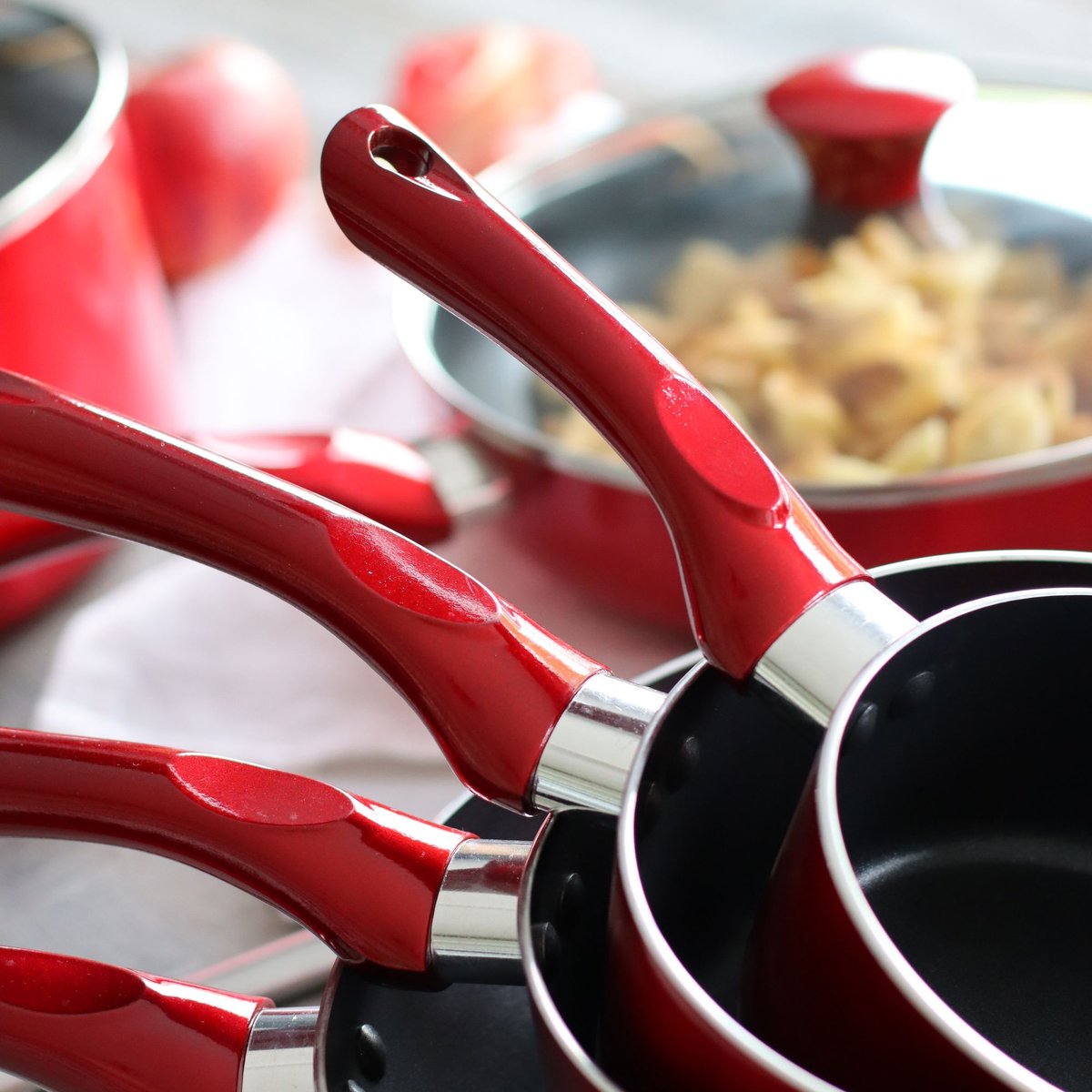 Casserole en aluminium, CERISE rouge, MENASTYL