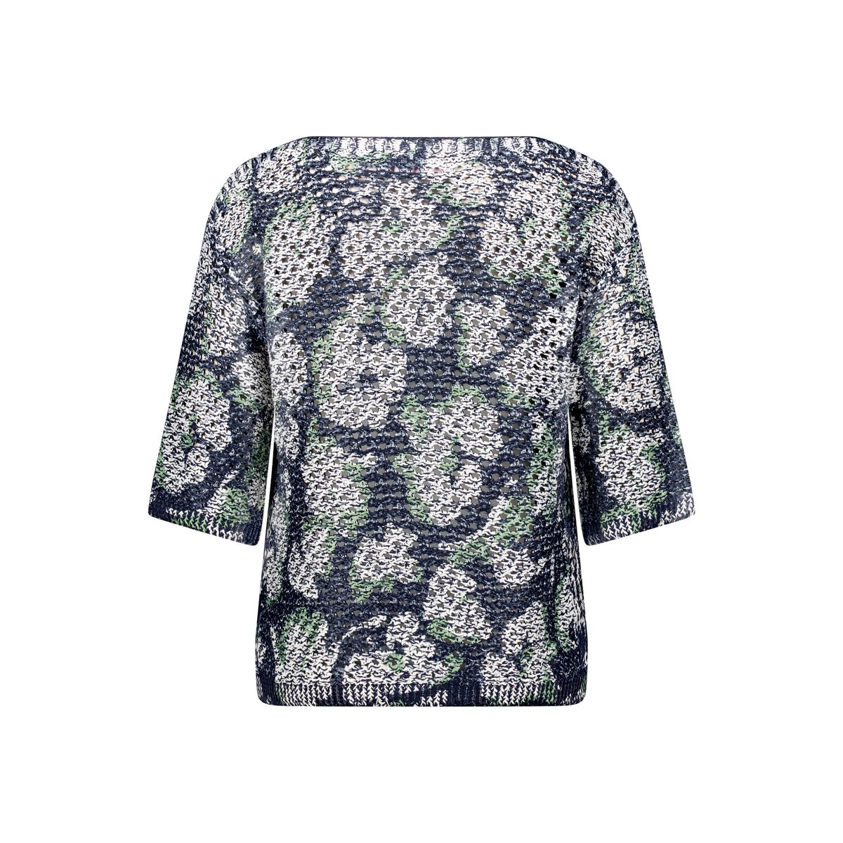 Pull-over en maille à imprimé dark blue/beige, BETTY BARCLAY