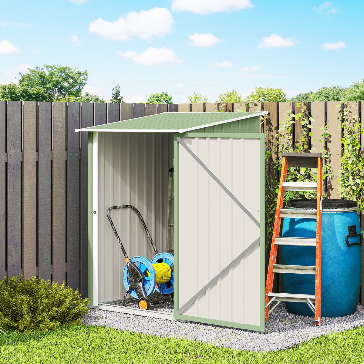 Abri de jardin Acier Vert vert clair, OUTSUNNY