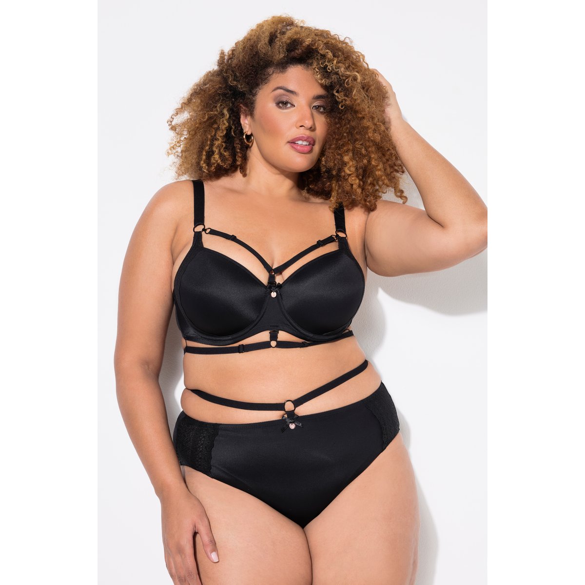 Culotte midi TruYou noir, ULLA POPKEN