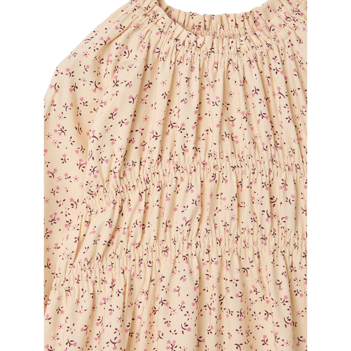 Robe courte manches longues écru, VERTBAUDET