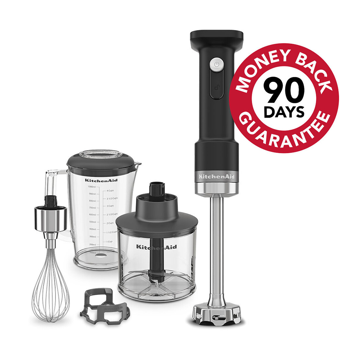 Go Cordless Hand Blender Plus Accessories & Battery - 5KHBRV75 black, KITCHENAID
