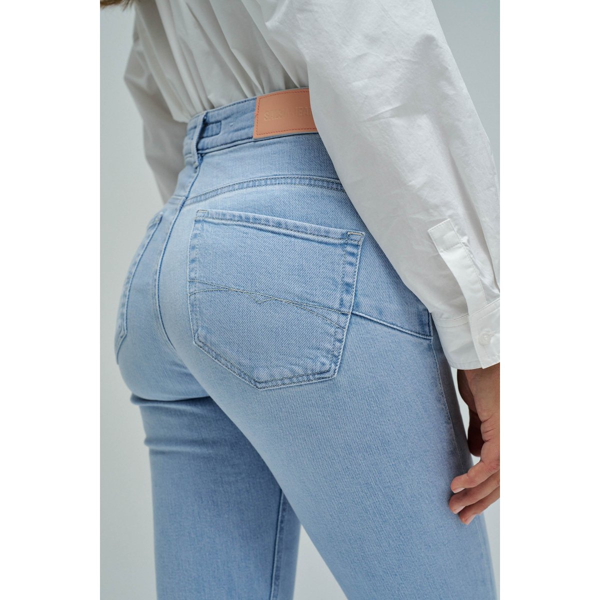 JEAN FAITH PUSH IN BOOTCUT bleu turquoise, SALSA JEANS