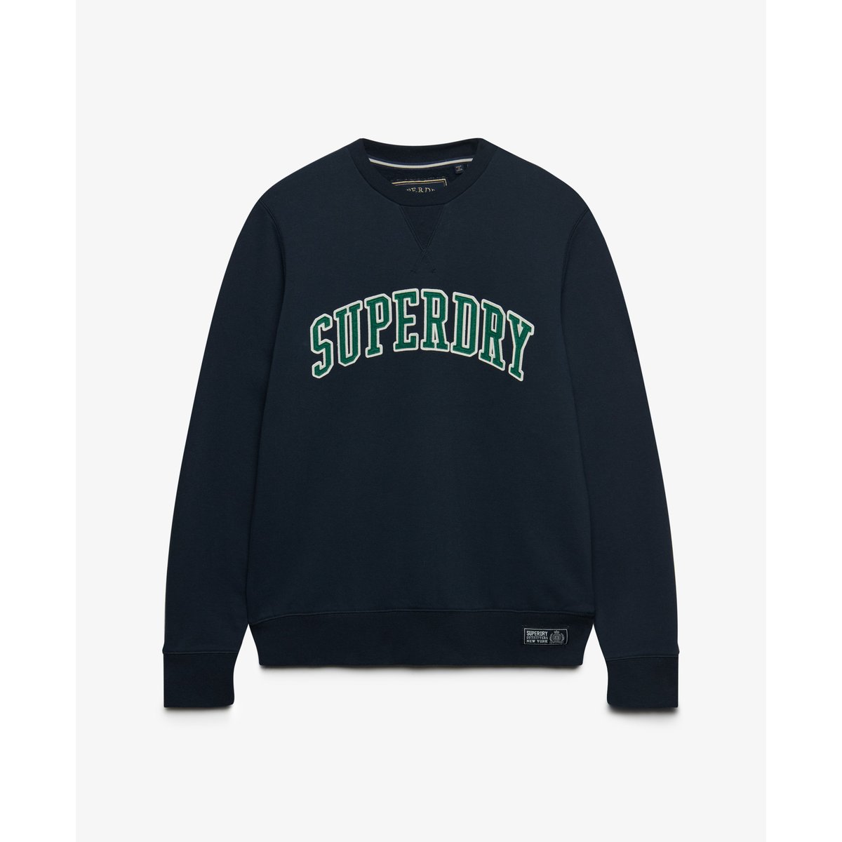 Sweat Athletic Applique Coupe Décontractée bleu marine éclipse, SUPERDRY