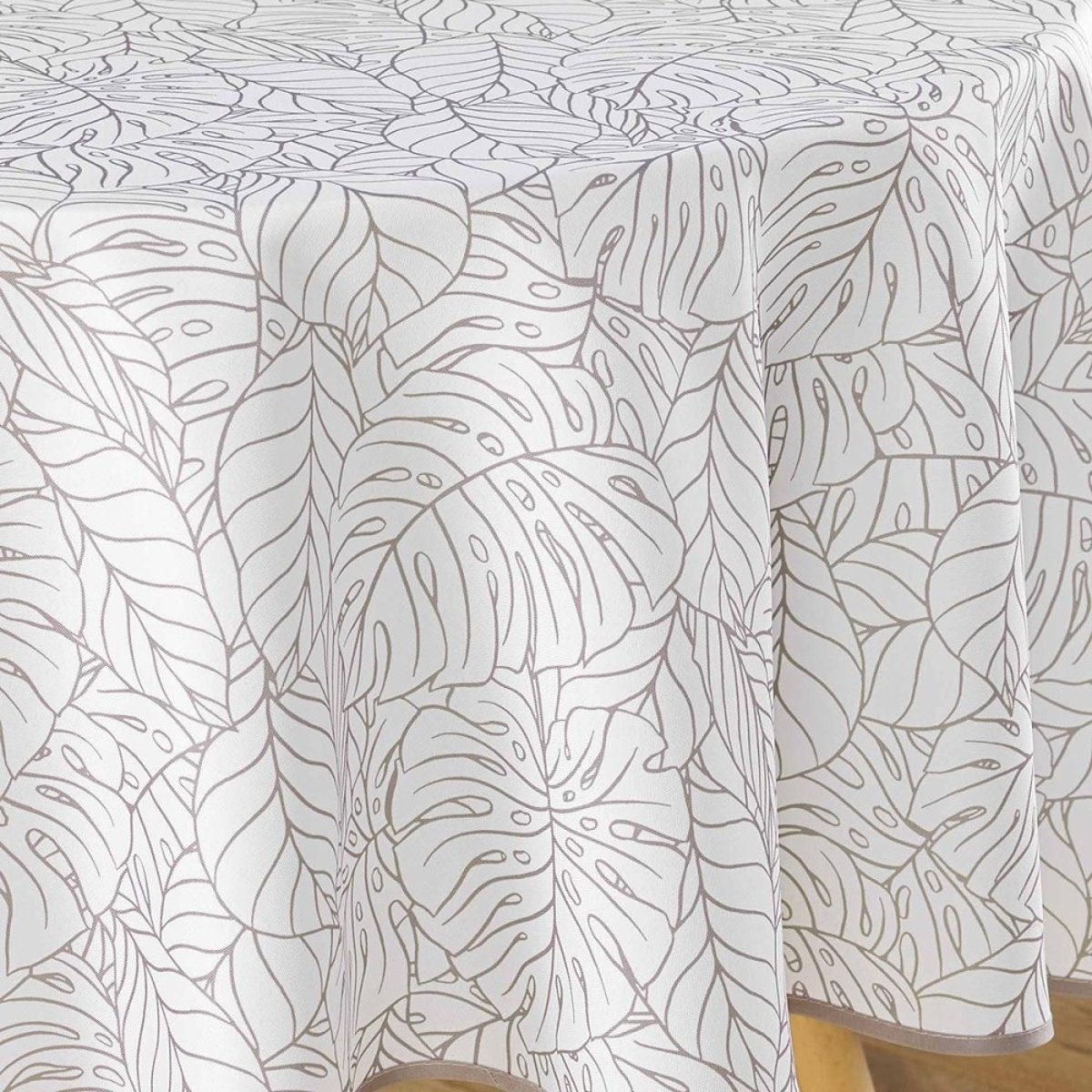 Nappe ronde D180 Solea blanc, DECORATIE
