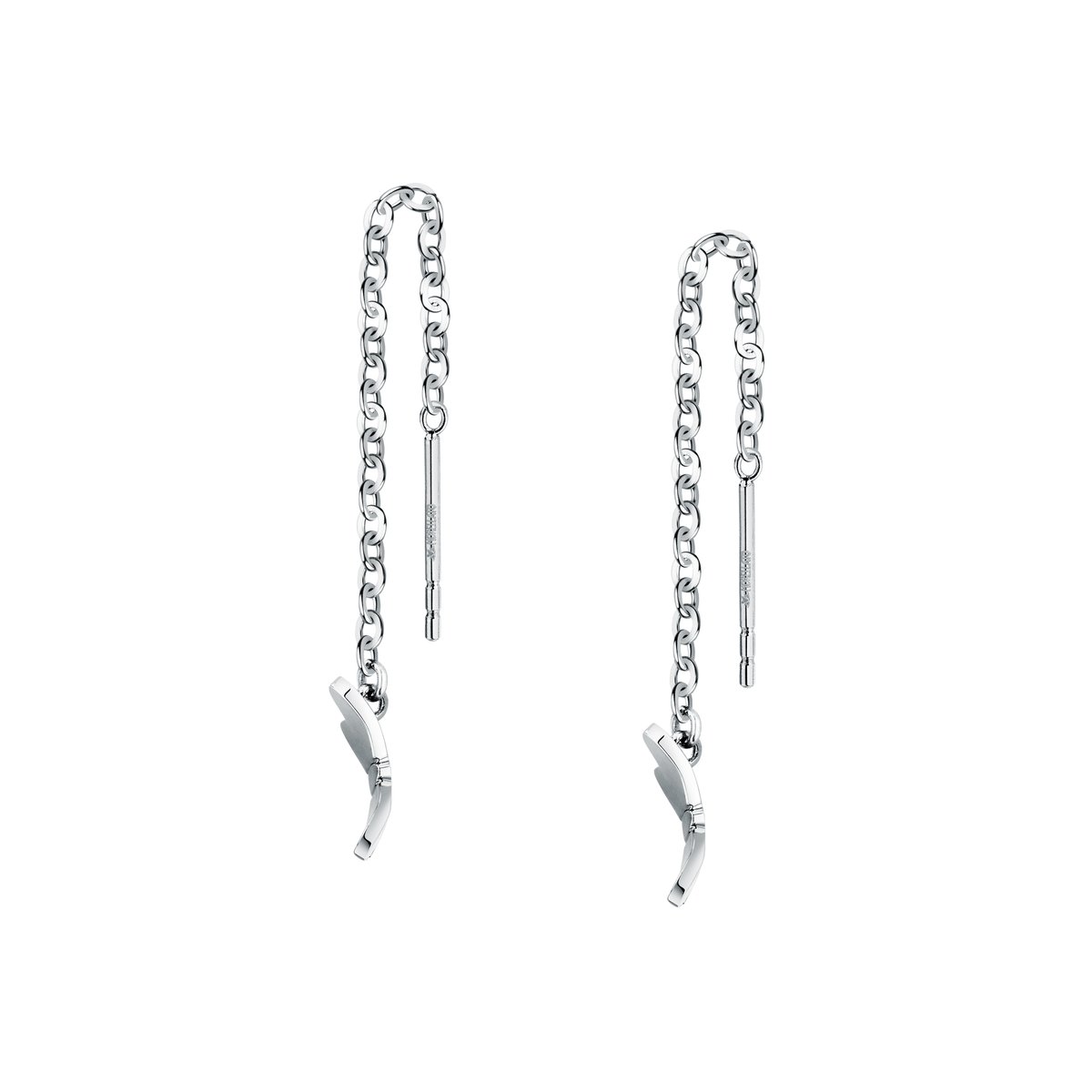 Boucles D'Oreilles en acier, cristaux, TALISMANI argent, MORELLATO