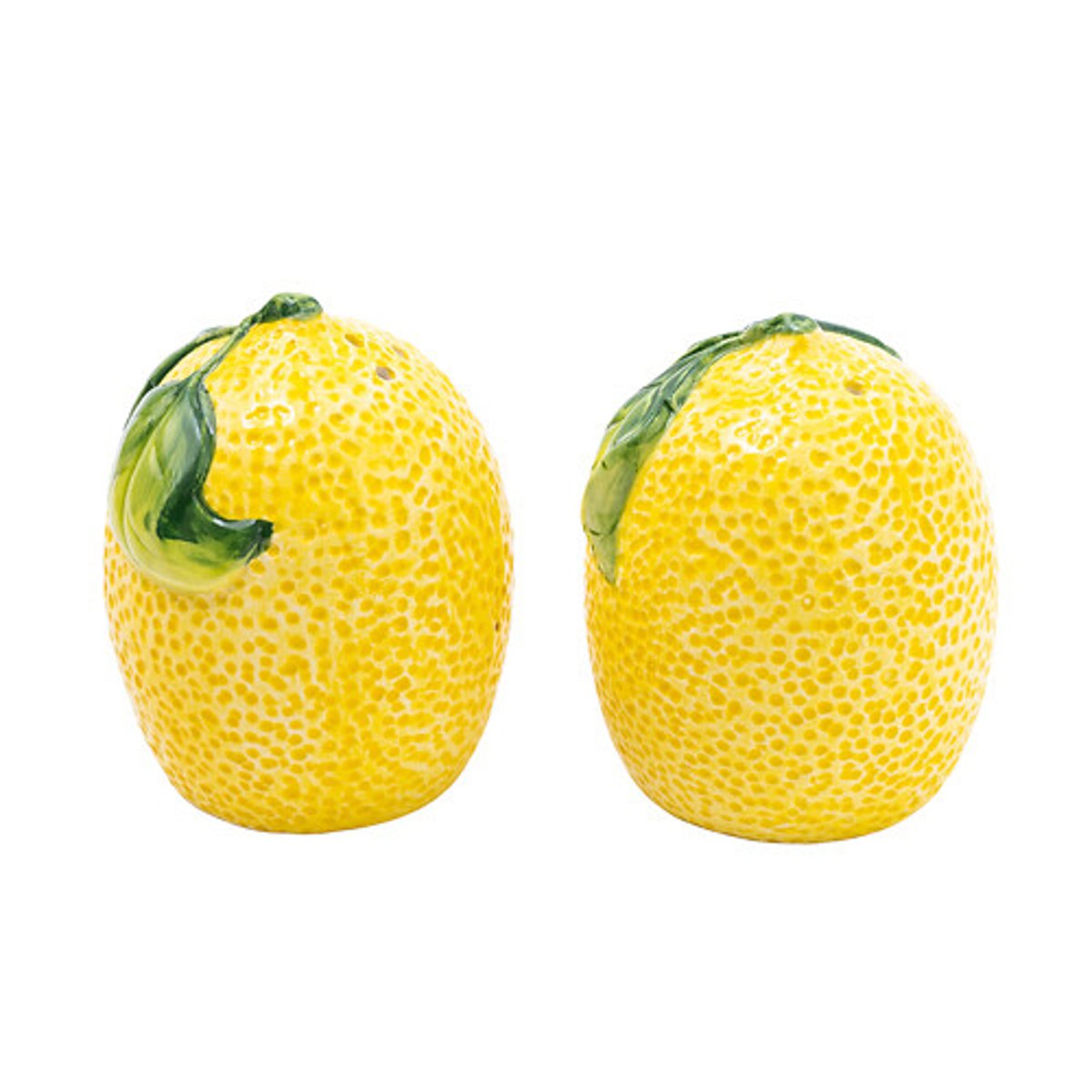Set of 2 'Mediterranean Lemons' Salt & Pepper Pots yellow, SO'HOME