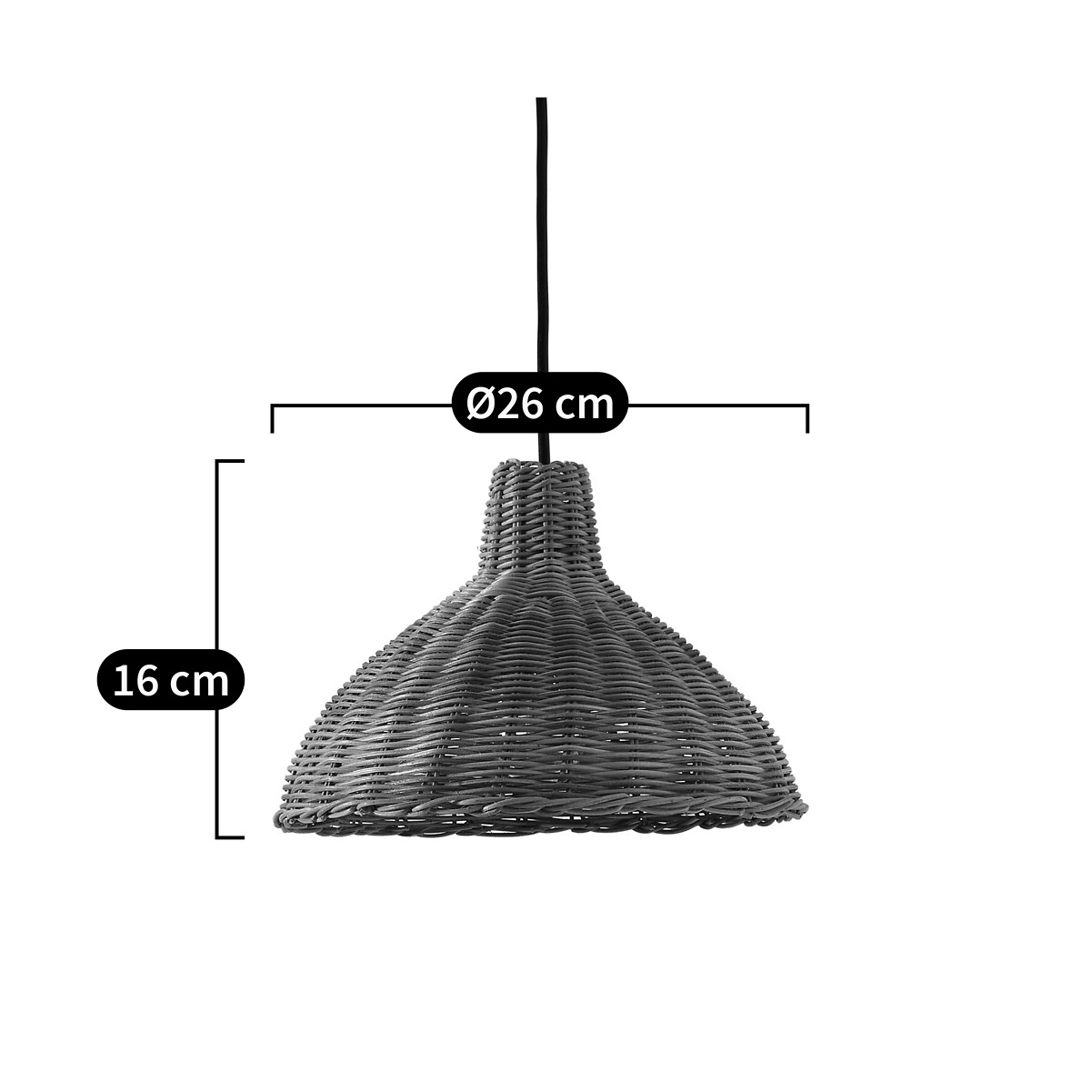 Suspension / baladeuse en rotin Ø26 cm, Alaya naturel, LA REDOUTE INTERIEURS