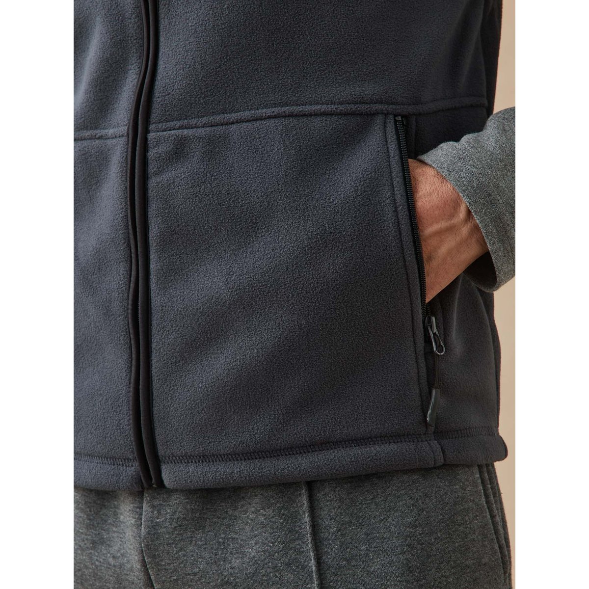 Veste sans manches micropolaire gris, DAXON