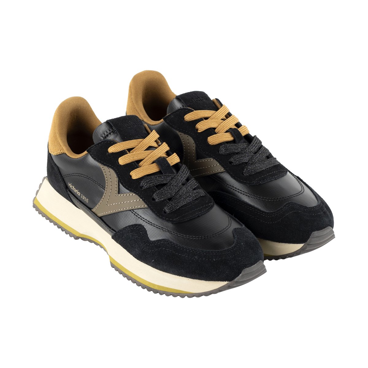 Basket Basse Cuir noir, VICTORIA