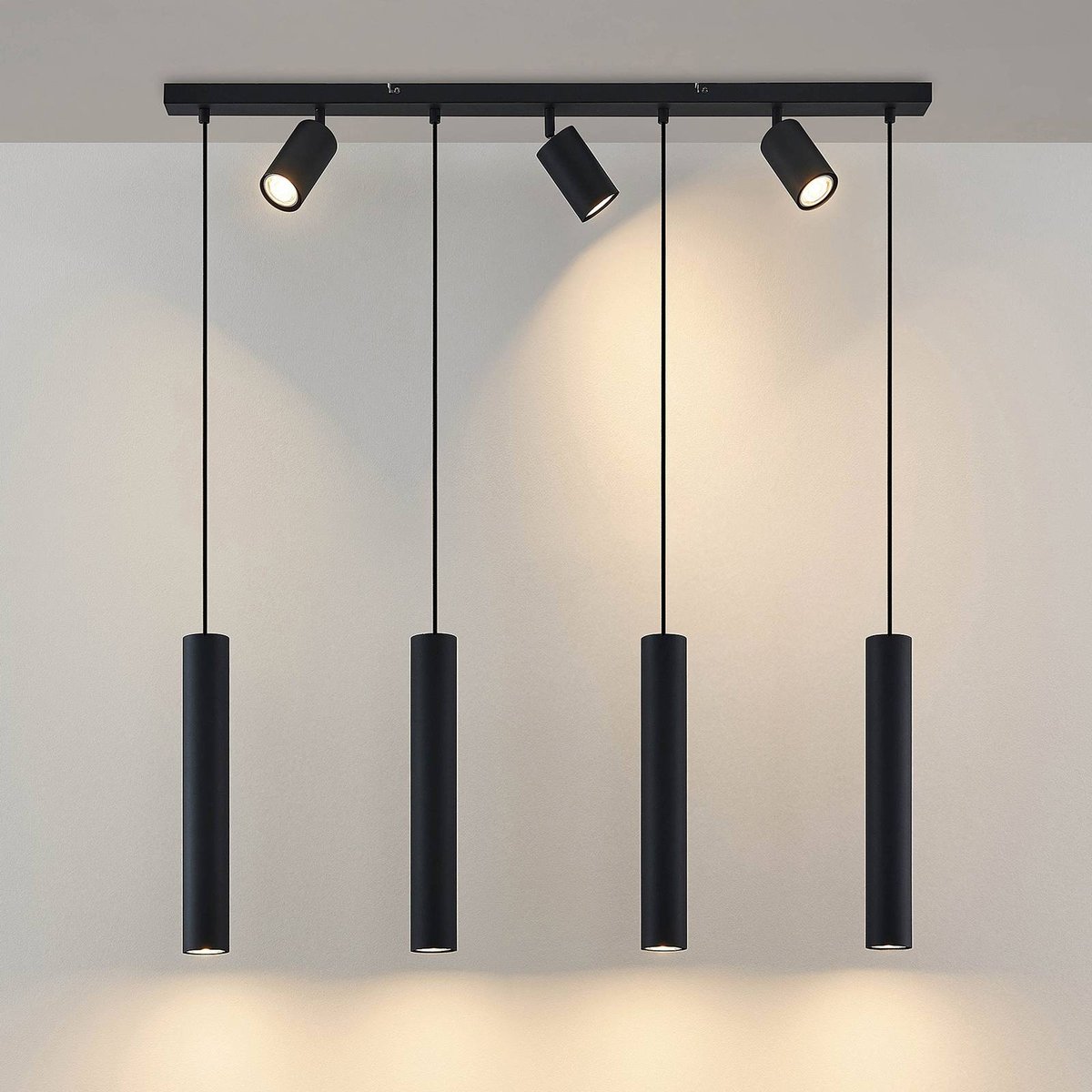 Suspension en métal moderne, Sanad noir sable, LINDBY