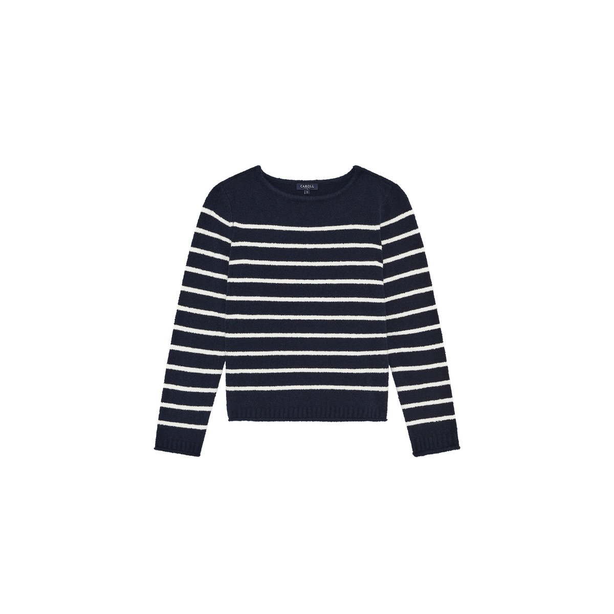 Pull droit col bateau MPIERRICK bleu marine, CAROLL