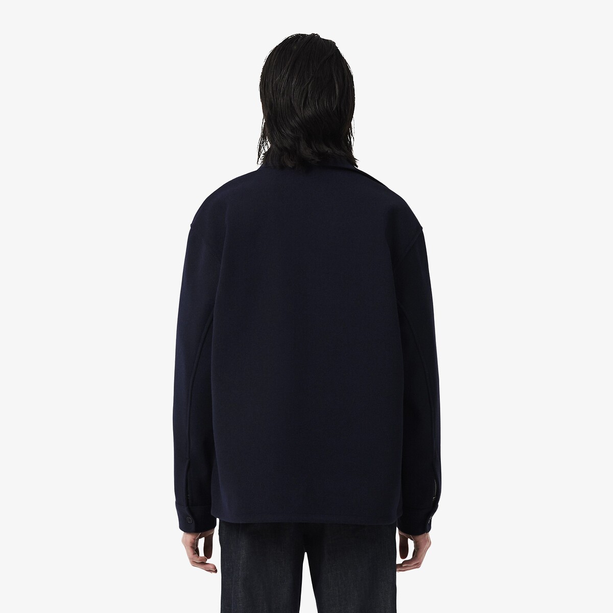 Camicia spessa in flanella blu marino, LACOSTE