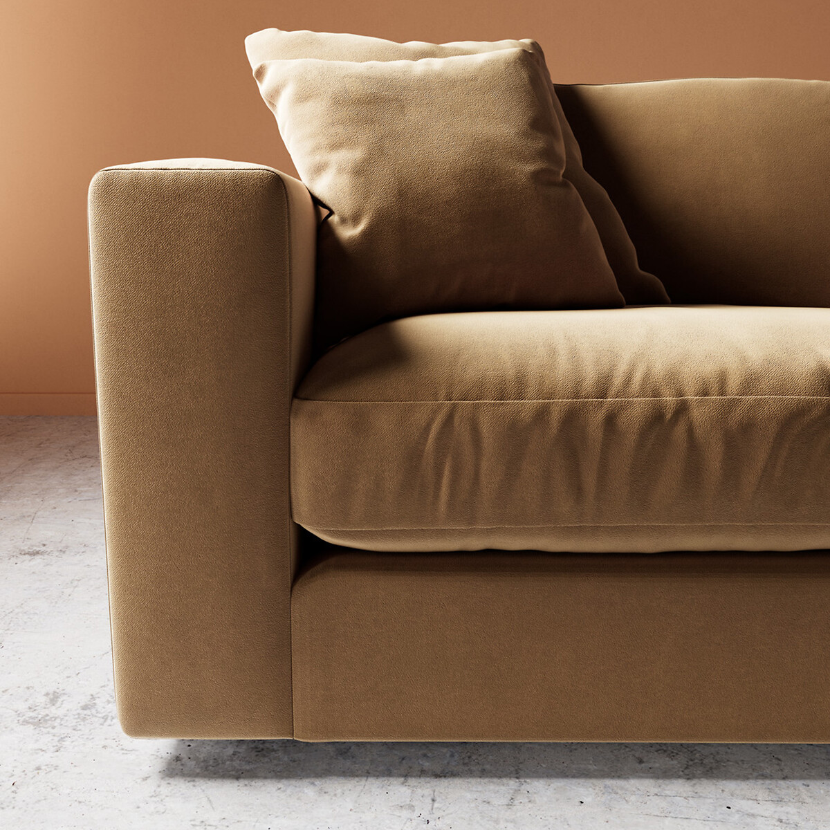 Althaea Easy Velvet 2/3/4 Seater Sofa biscuit, SWOON