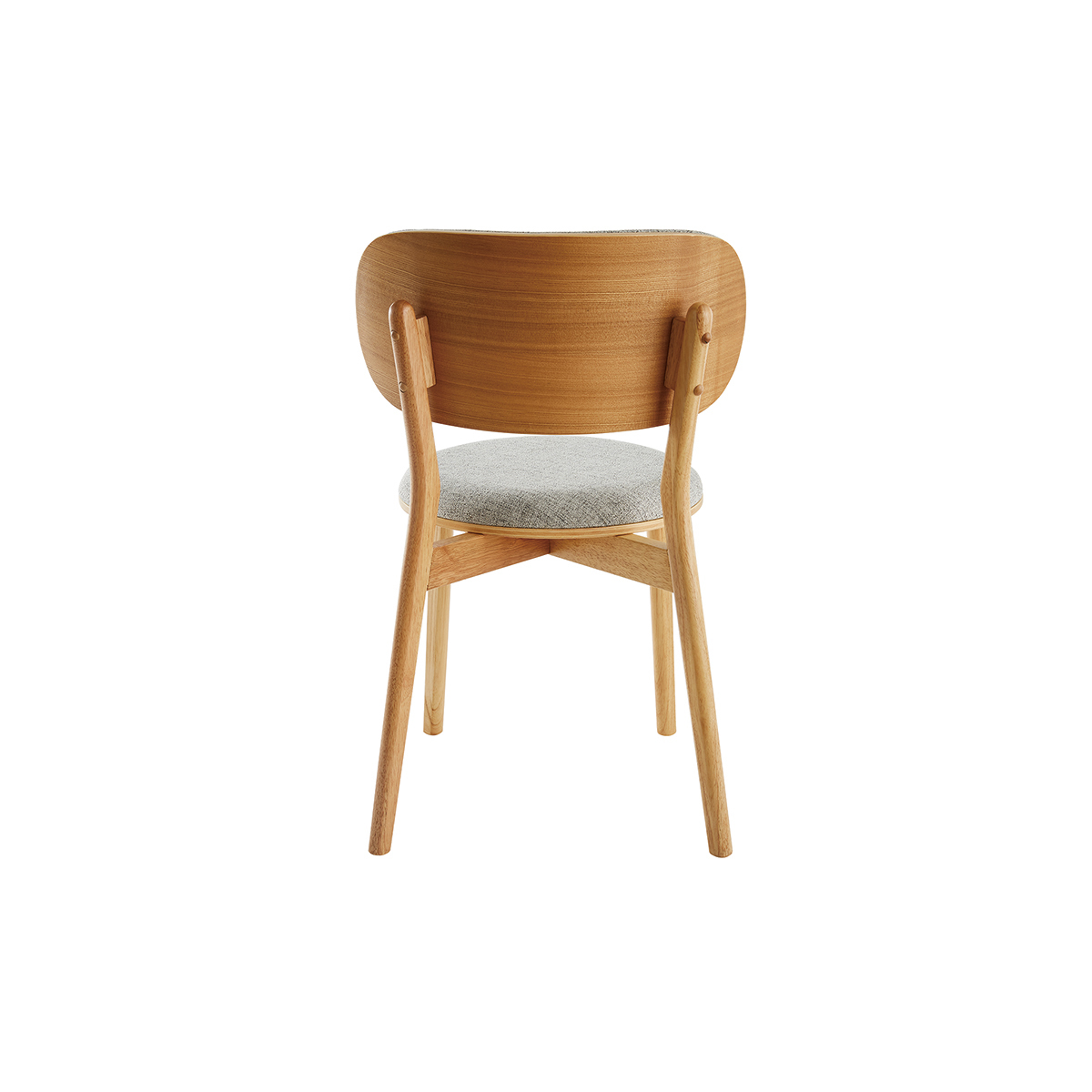 Chaises scandinaves en tissu (lot de 2) FAUVETTE gris, MILIBOO
