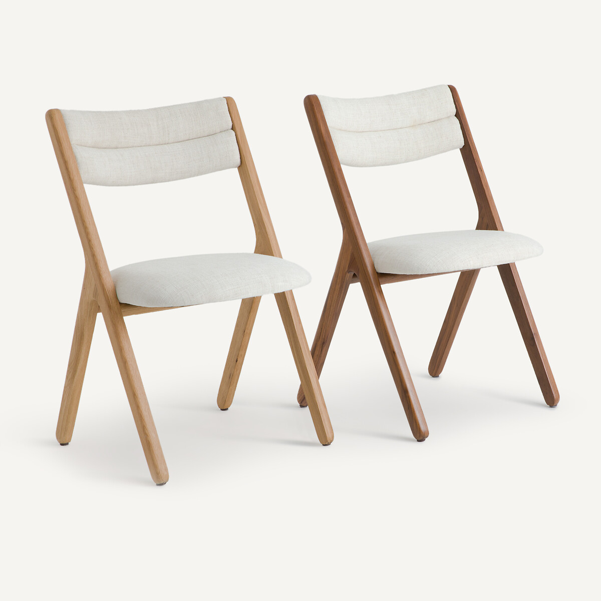 Chaise en chêne massif et tissu, CAMMINATA chêne, AM.PM X EMMANUEL GALLINA