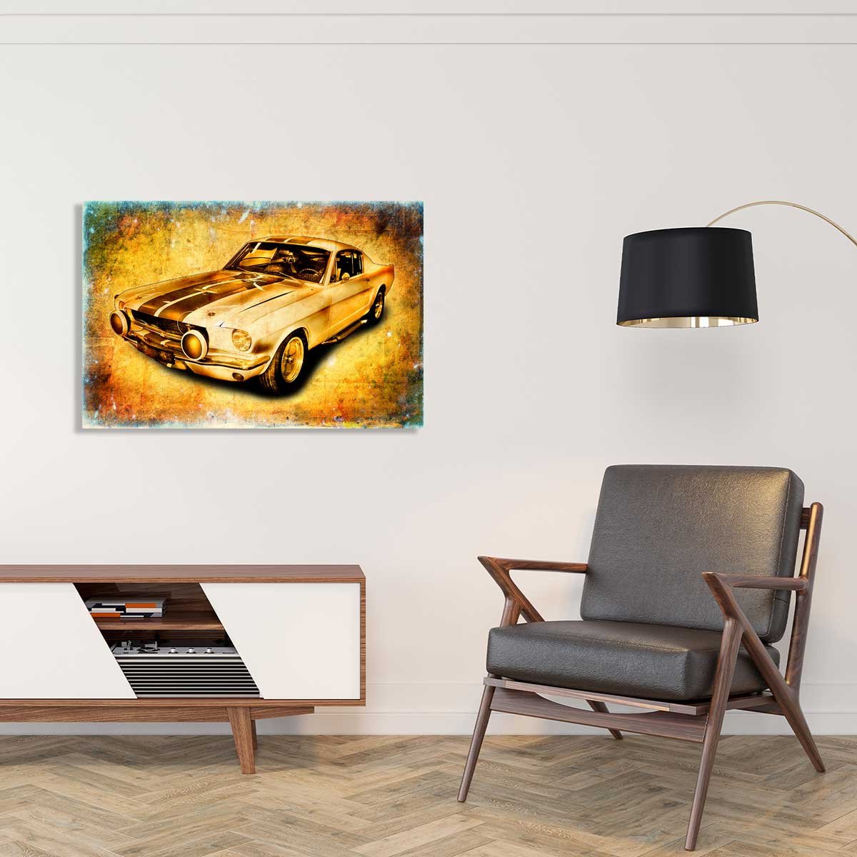 Tableau moderne mustang tableau alu dibond, HEXOA