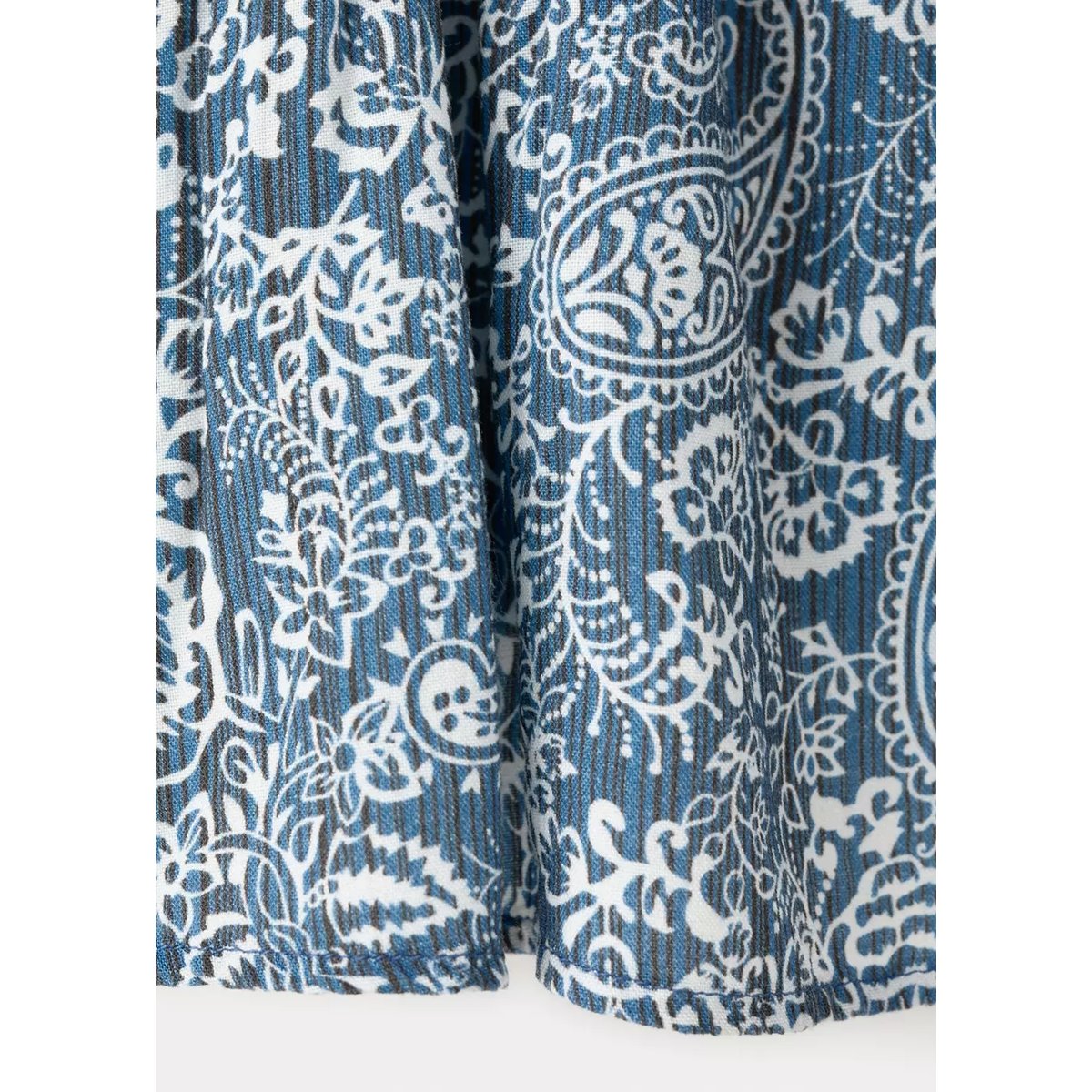 Jupe courte imprimée bleu marine, MANGO TEEN