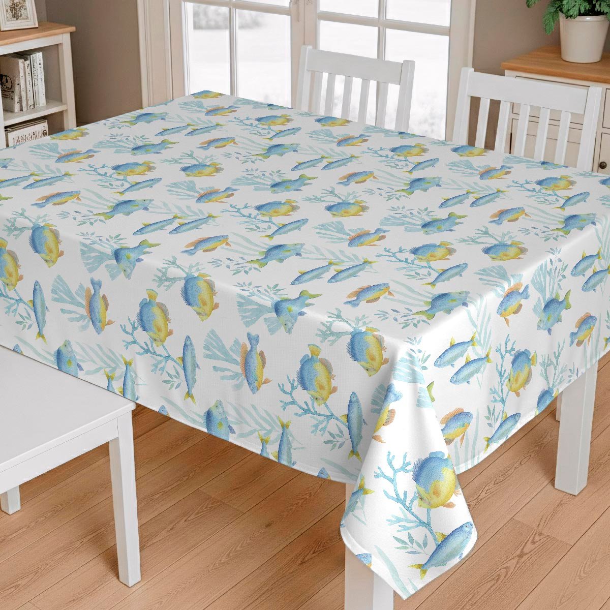 Nappe anti-taches Pescaito - 100% coton - bleu, NAF NAF HOME