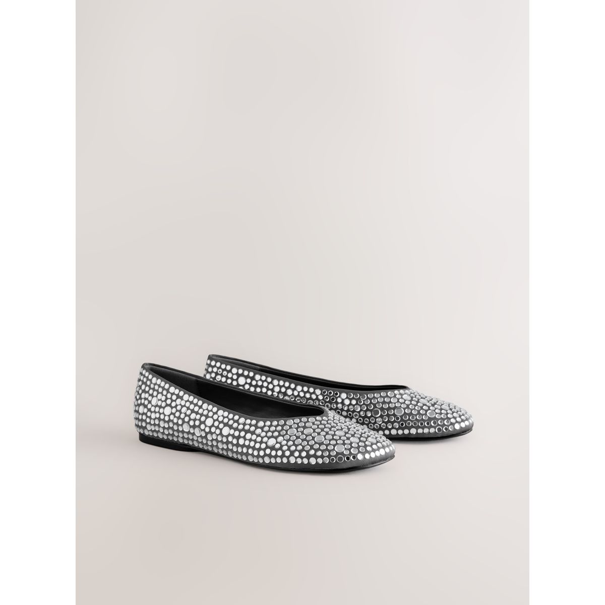 Ballerines à bout recourbé forever comfort® argent, NEXT