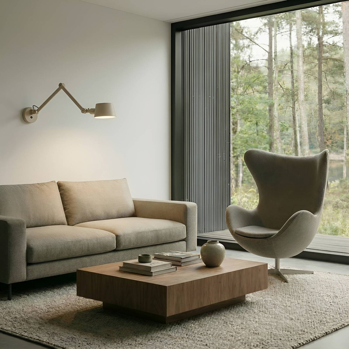 Applique en métal moderne, Silka beige, LUCANDE