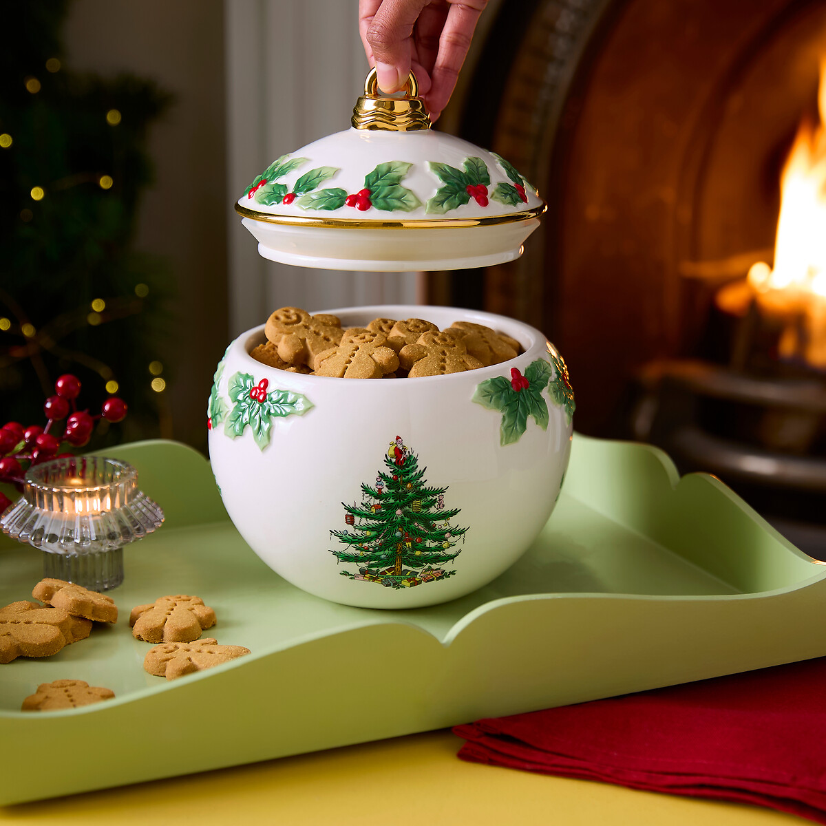 Christmas Tree Bauble Cookie Jar multi-coloured, SPODE