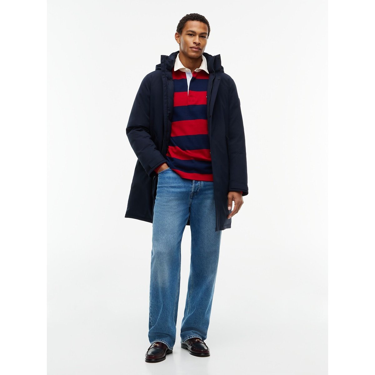 Parka à capuche bleu marine, TOMMY HILFIGER