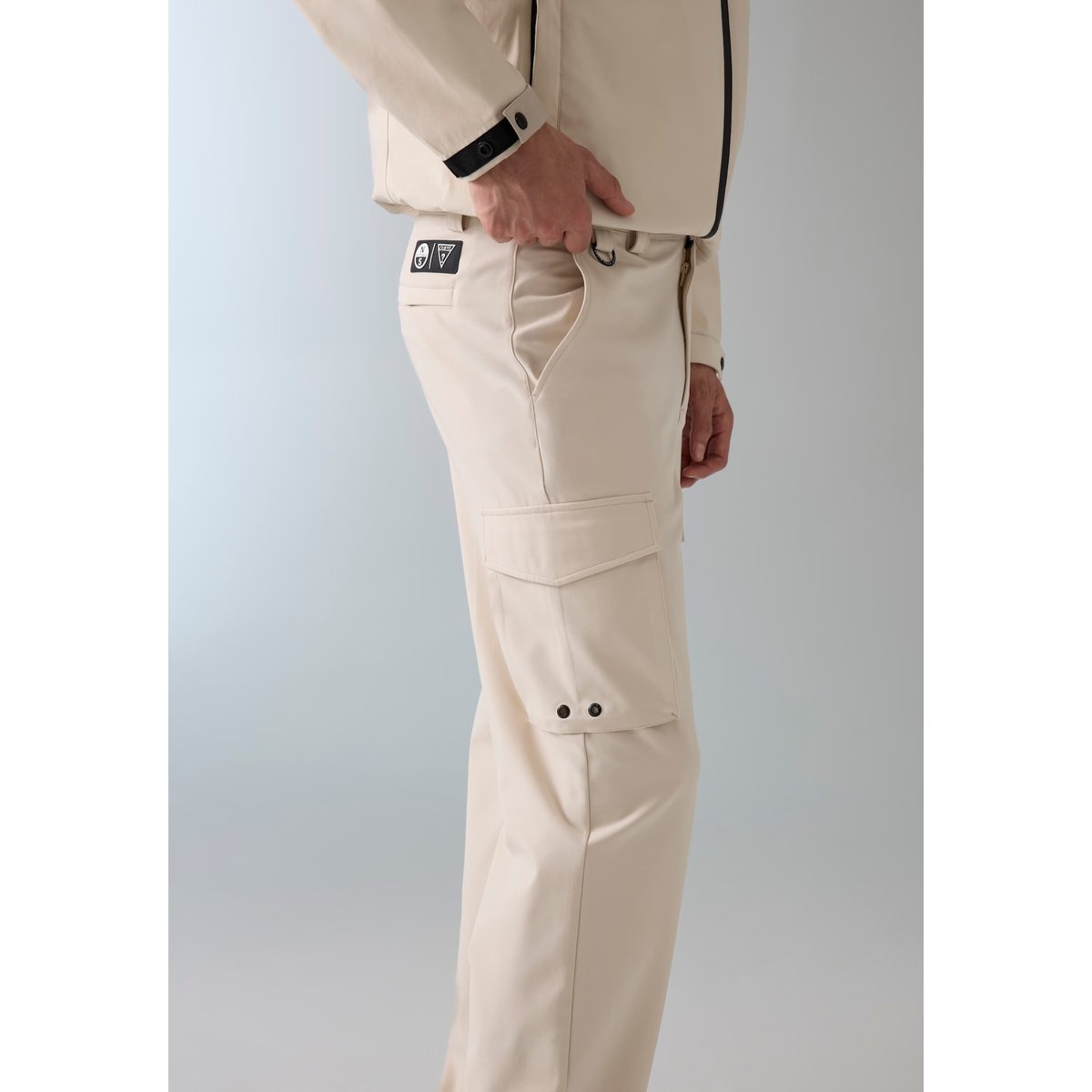 Pantalon Cargo En Nylon blanc, GUESS